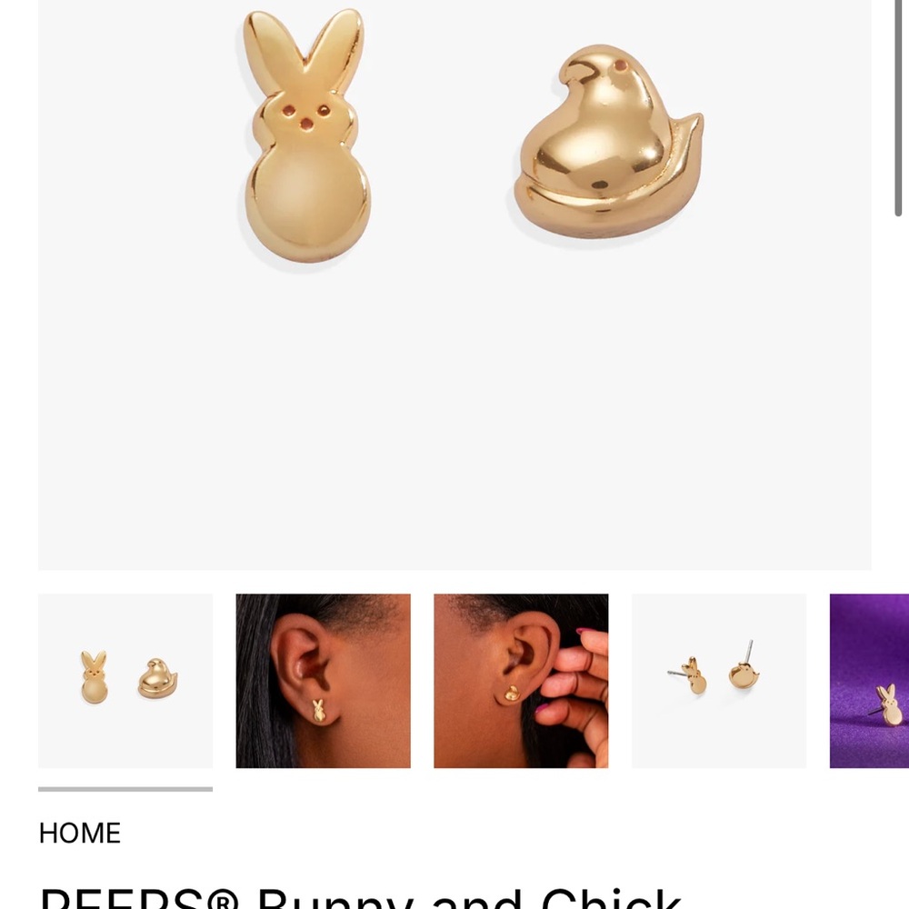 Alex and Ani Gold PEEPS earrings